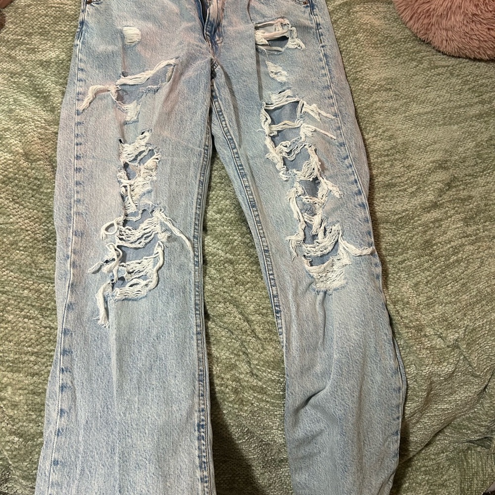 Distressed Light Blue Women's Jeans